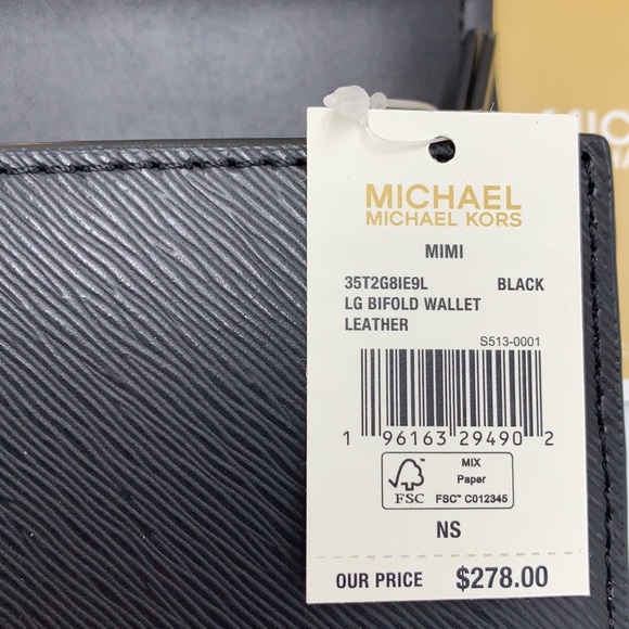 Brand New with Tag
Michael Kors Large Mimi Bifold Wallet
Color: Black - Picture 12 of 16